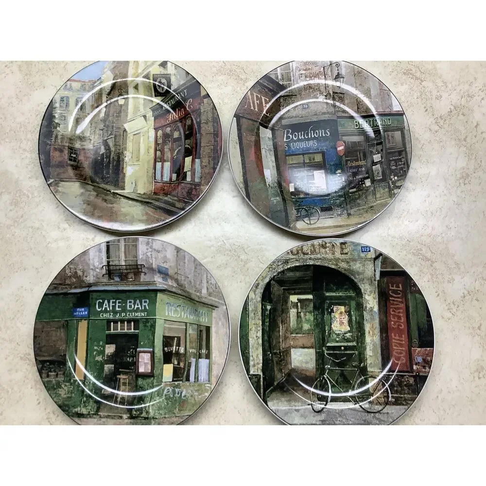 Restaurant Row Sakura Salad Plates -Set of 4 - Chiu Tak Hak Artist 8 1/4